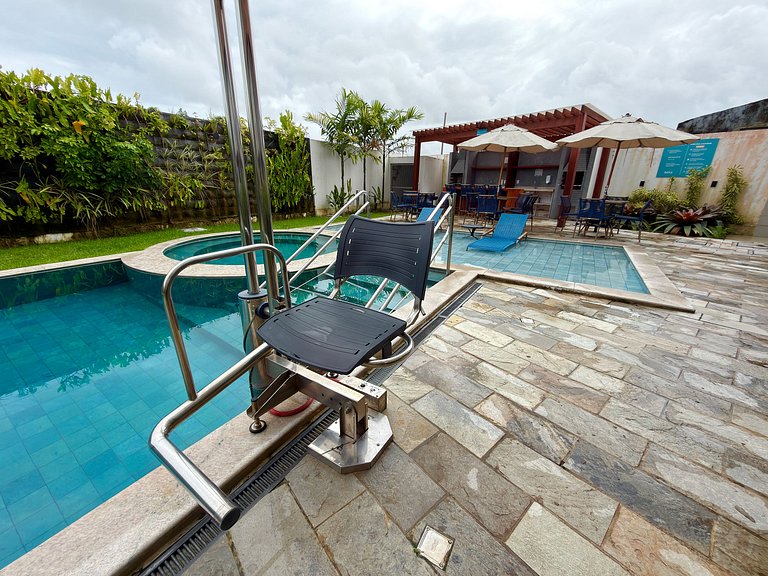 Apt a 20m da Mar! Rooftop com Piscina em Tamandaré | Maré Al