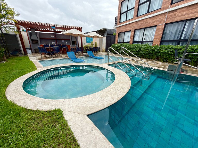 Apt a 20m da Mar! Rooftop com Piscina em Tamandaré | Maré Al