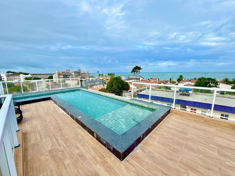 Apt a 50m da Mar! Rooftop com Piscina em Tamandaré | Miray 1
