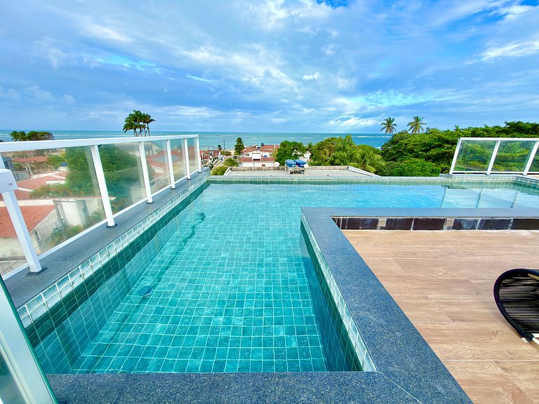 Apt a 50m da Mar! Rooftop com Piscina em Tamandaré | Miray 1