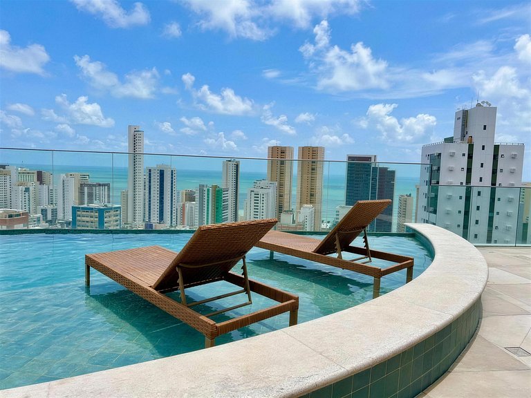 Ap no Coração de Boa Viagem a 300m do Mar | Recife
