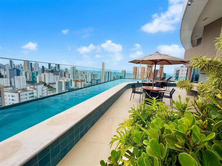 Ap no Coração de Boa Viagem a 300m do Mar | Recife