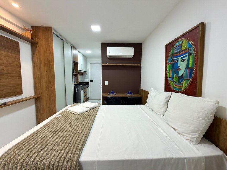 Apt com Varanda a 300m do Mar - Porto de Galinhas | Cupe Gar