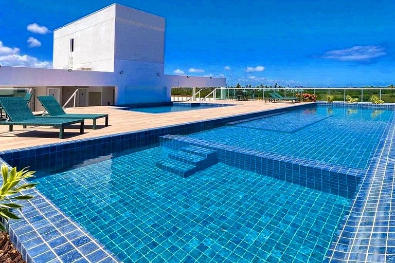 Apt com Varanda a 300m do Mar - Porto de Galinhas | Cupe Gar