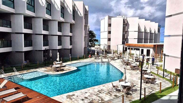 Charmoso Flat Pé na Areia em Carneiros | NoMar C105 - By Anf