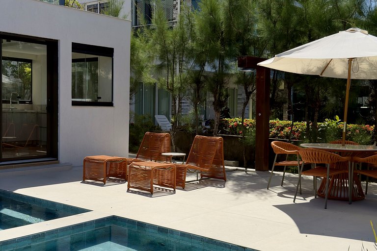 Casa 6 Suítes c/ Piscina na Beira-Mar de Muro Alto | Privê B