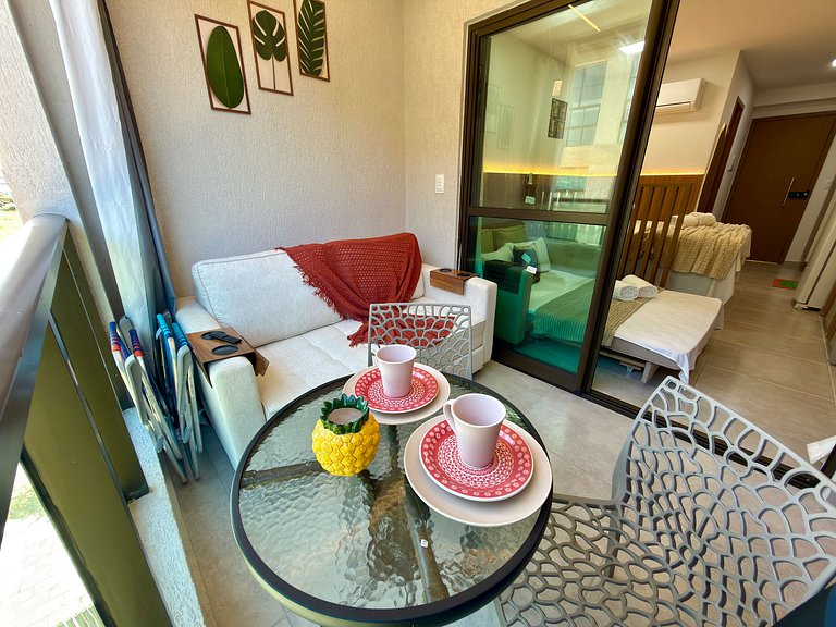 Apt c/ Varanda e Vista 300m do Mar | Max Carneiros F215 - By