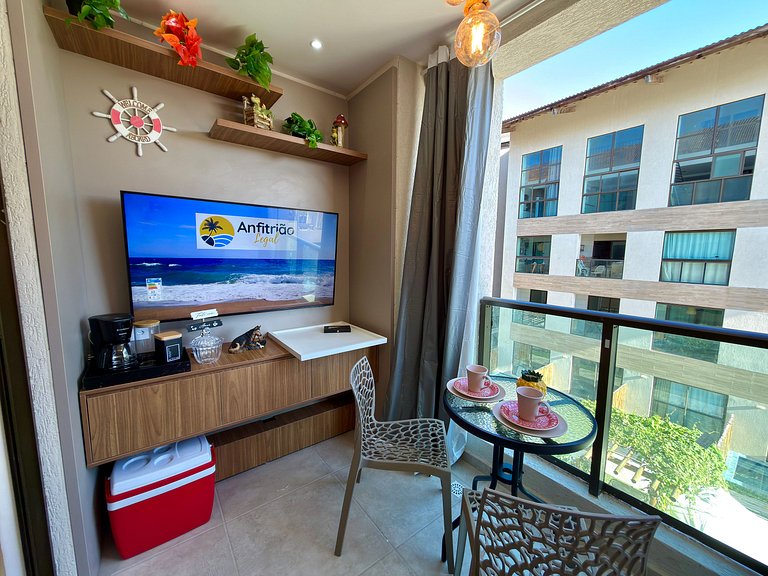 Apt c/ Varanda e Vista 300m do Mar | Max Carneiros F215 - By