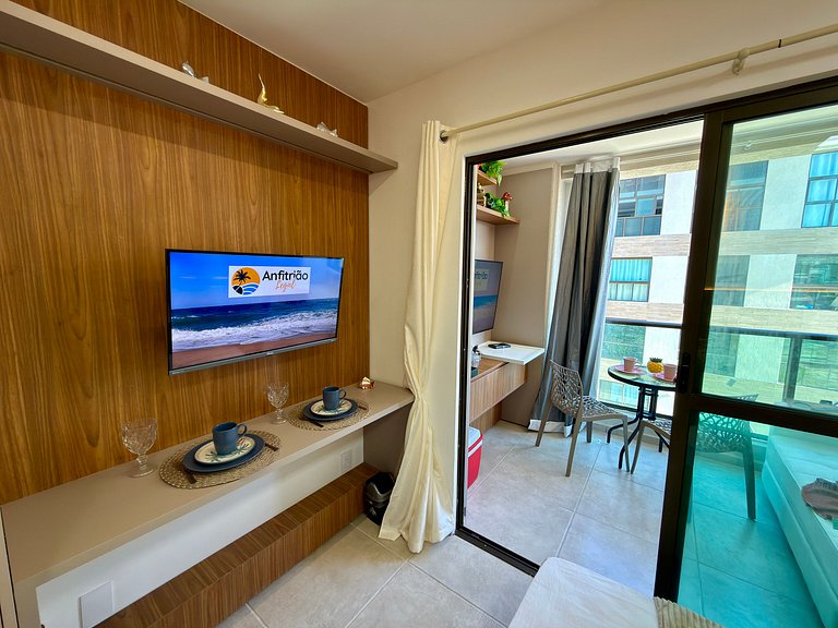 Apt c/ Varanda e Vista 300m do Mar | Max Carneiros F215 - By