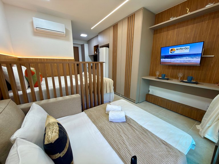 Apt c/ Varanda e Vista 300m do Mar | Max Carneiros F215 - By