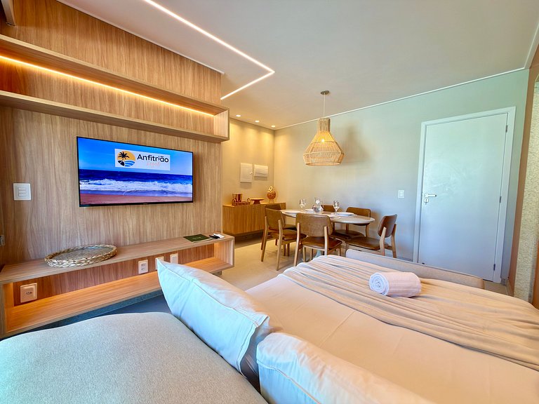 Térreo 2Qt Beira-Mar Vista Piscina |Muro Alto Itah E003 - By