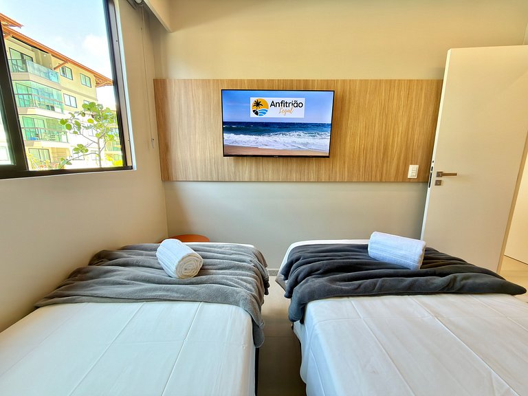 Térreo 2Qt Beira-Mar Vista Piscina |Muro Alto Itah E003 - By