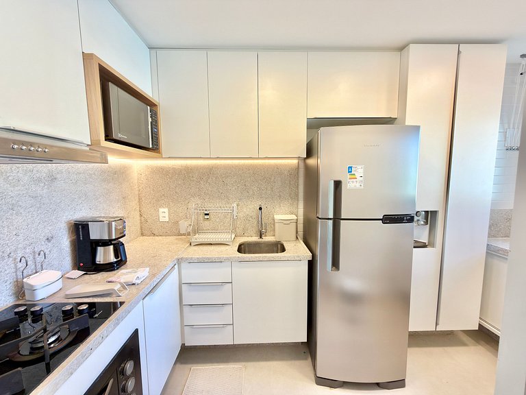 Térreo 2Qt Beira-Mar Vista Piscina |Muro Alto Itah E003 - By