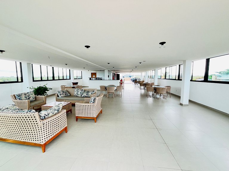 Flat 50m do Mar com Varanda e Rooftop em Maracaípe | Maraca