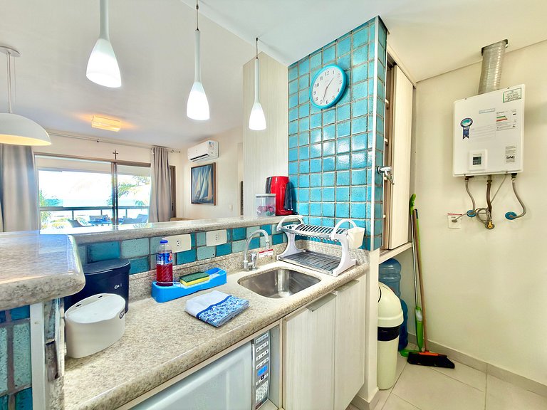 2Qt Pé na Areia c/ Vista Mar em Muro Alto | Ekoara C229 - By