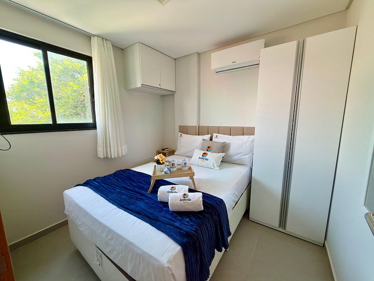 Flat 50m do Mar com Varanda e Rooftop em Maracaípe | Maraca