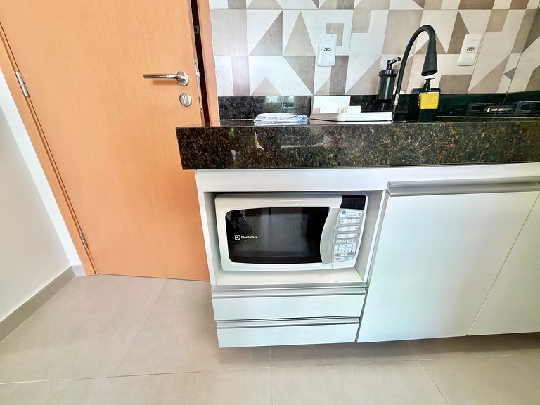 Flat 50m do Mar com Varanda e Rooftop em Maracaípe | Maraca