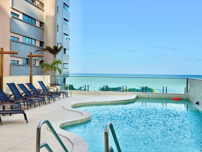 Apt Beira-Mar c/ Vista em Boa Viagem | Beach Class Executive