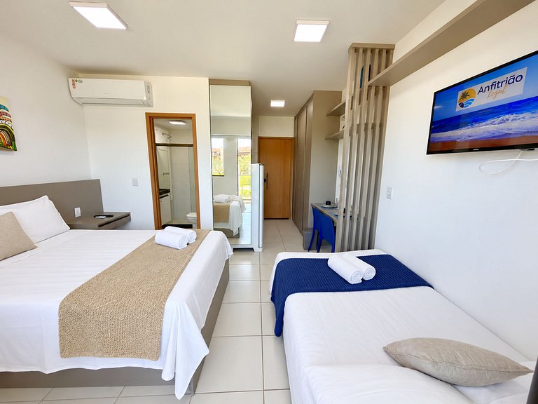 Studio c/ Varanda 300m do Mar em Muro Alto | Makia A101 - By