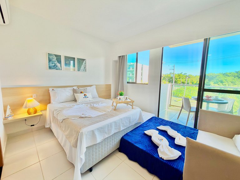 Studio c/ Varanda 300m do Mar em Muro Alto | Makia C122 - By