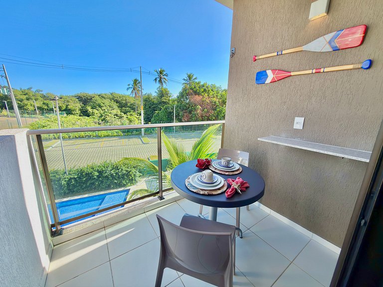 Studio c/ Varanda 300m do Mar em Muro Alto | Makia C122 - By