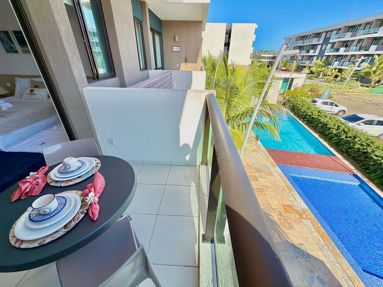 Studio c/ Varanda 300m do Mar em Muro Alto | Makia C122 - By