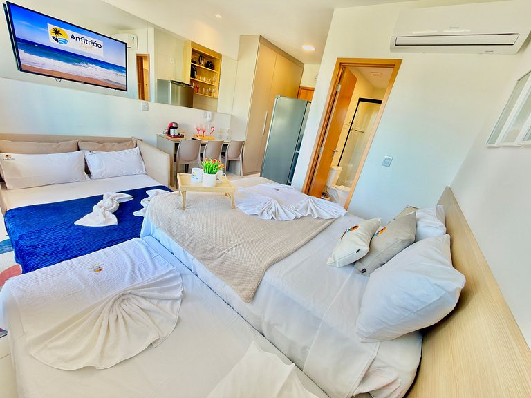 Studio c/ Varanda 300m do Mar em Muro Alto | Makia C122 - By