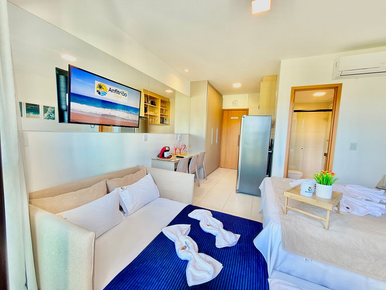 Studio c/ Varanda 300m do Mar em Muro Alto | Makia C122 - By