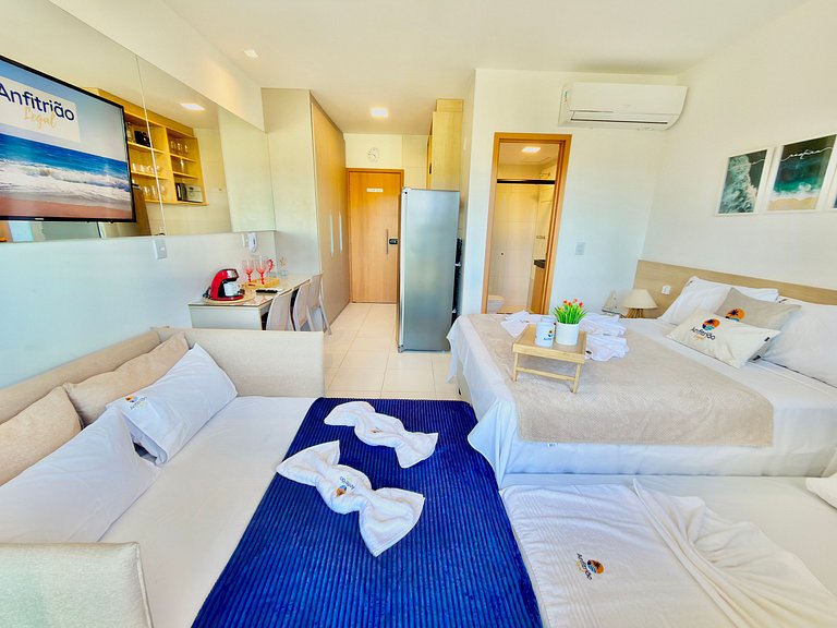 Studio c/ Varanda 300m do Mar em Muro Alto | Makia C122 - By